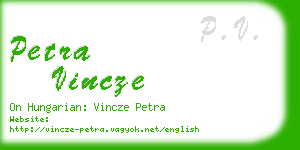 petra vincze business card